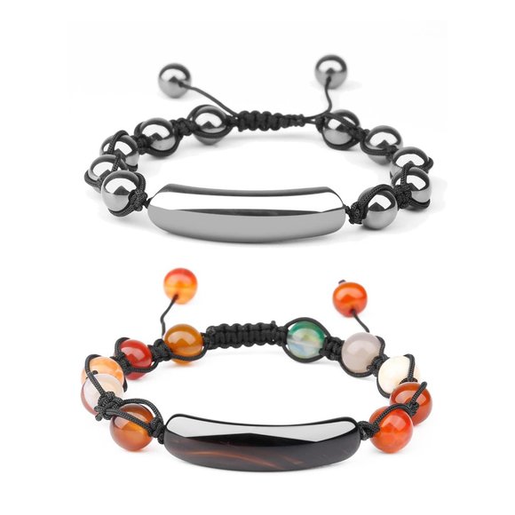 Onyx Beaded Bracelet 6Onyx Beaded Bracelet 6Onyx Beaded Bracelet 6Onyx Beaded B - Picture 1 of 8